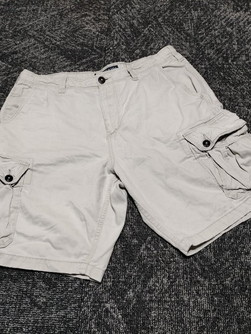Vintage American Eagle Cargo Shorts Men's 38 Khaki Beige Classic Flex Baggy Y2K